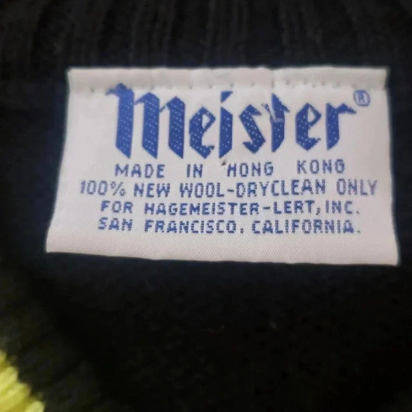 Preppy Y2K Vintage Retro Cozy Medium Ski Rainbow Wool Unisex Pullover Varsity - Picture 3 of 4